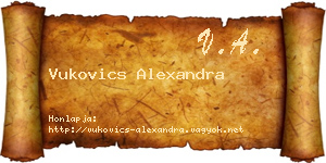 Vukovics Alexandra névjegykártya