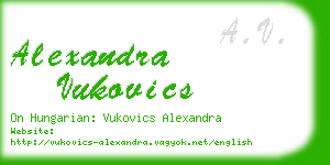 alexandra vukovics business card